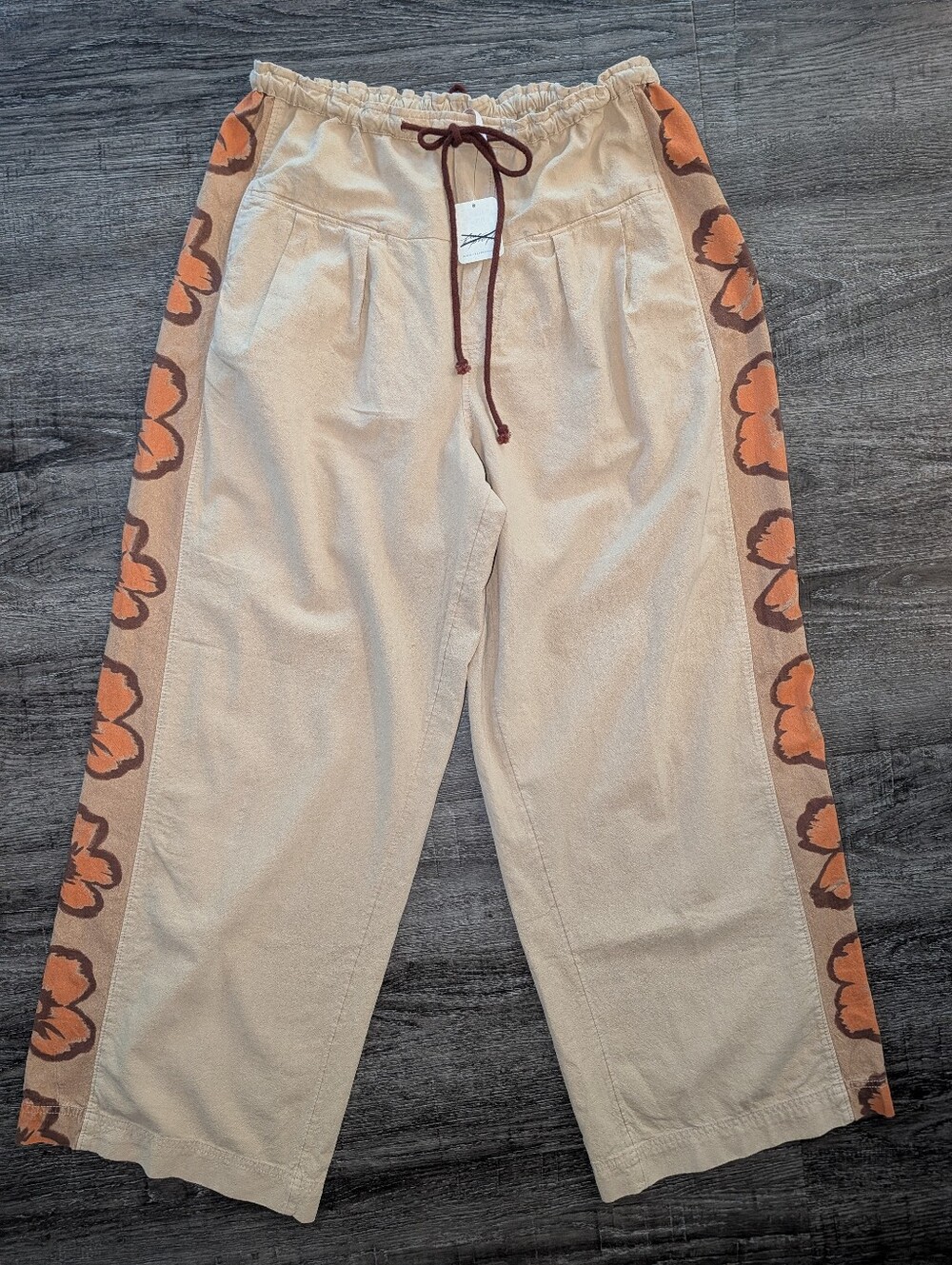 Free People Hudson Canyon Side Print Drawstring Pants Large